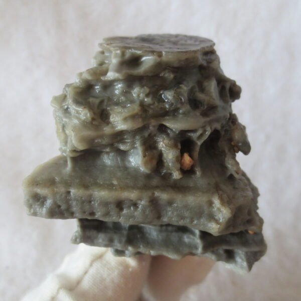 mountain shaped gobi wind carved layered agate natural rough stone specimen (v22)