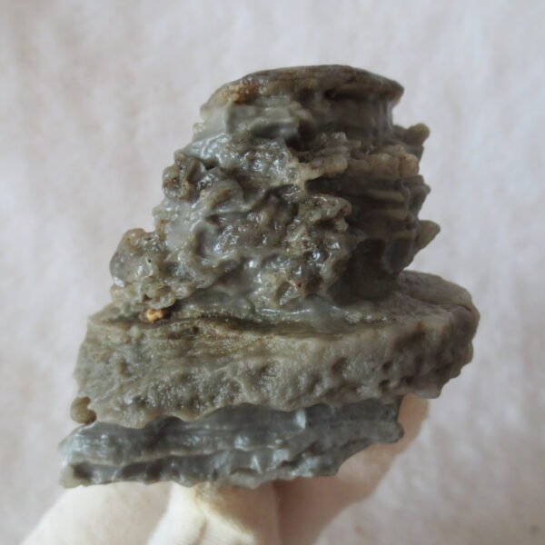 mountain shaped gobi wind carved layered agate natural rough stone specimen (v22)