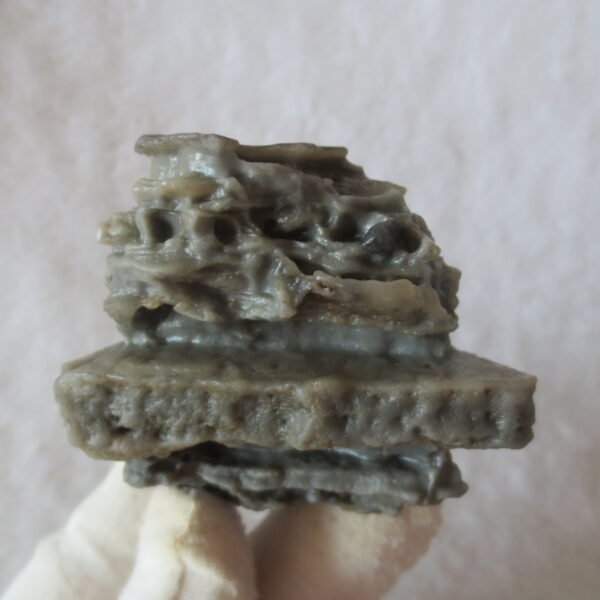 mountain shaped gobi wind carved layered agate natural rough stone specimen (v22)