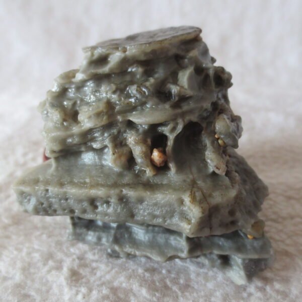 mountain shaped gobi wind carved layered agate natural rough stone specimen (v22)
