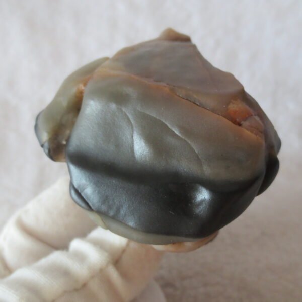 mountain shaped gobi wind carved layered agate natural rough stone specimen (v23)