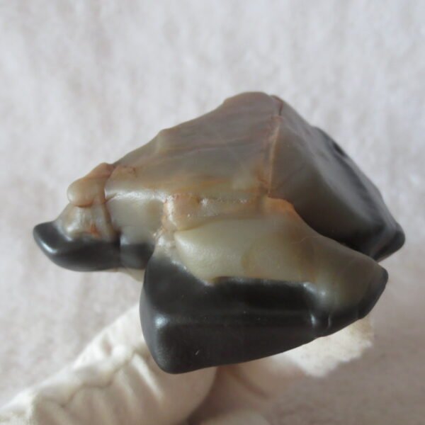 mountain shaped gobi wind carved layered agate natural rough stone specimen (v23)