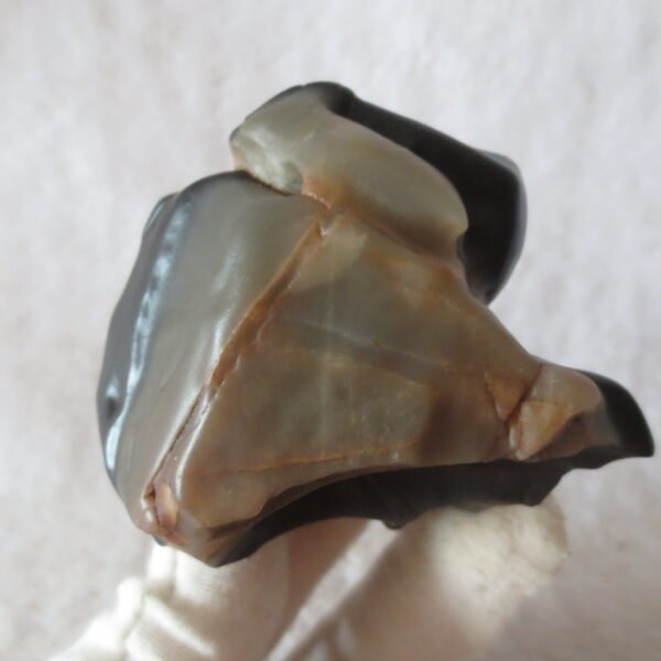 mountain shaped gobi wind carved layered agate natural rough stone specimen (v23)