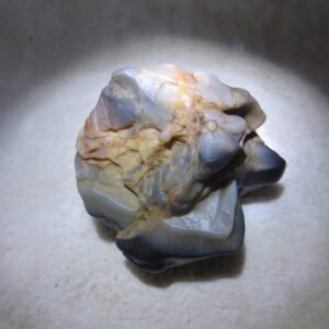 mountain shaped gobi wind carved layered agate natural rough stone specimen (v23)
