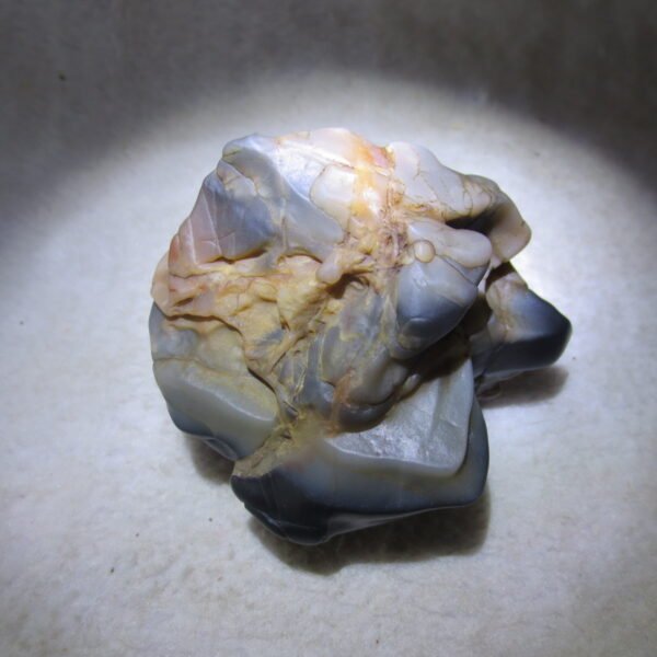 mountain shaped gobi wind carved layered agate natural rough stone specimen (v23)