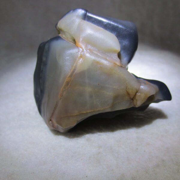 mountain shaped gobi wind carved layered agate natural rough stone specimen (v23)