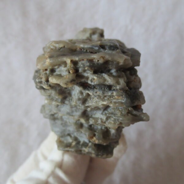 mountain shaped gobi wind carved layered agate natural rough stone specimen (v24)