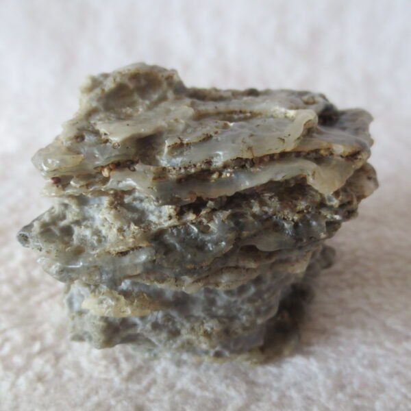 mountain shaped gobi wind carved layered agate natural rough stone specimen (v24)