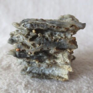 mountain shaped gobi wind carved layered agate natural rough stone specimen (v24)