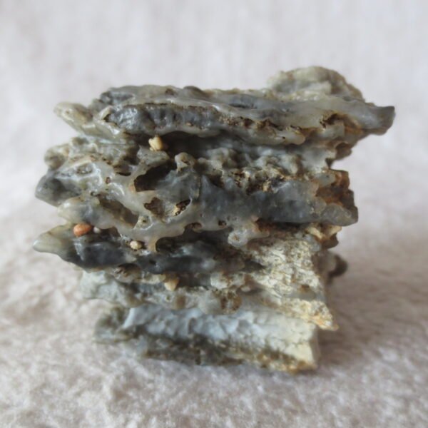 mountain shaped gobi wind carved layered agate natural rough stone specimen (v24)