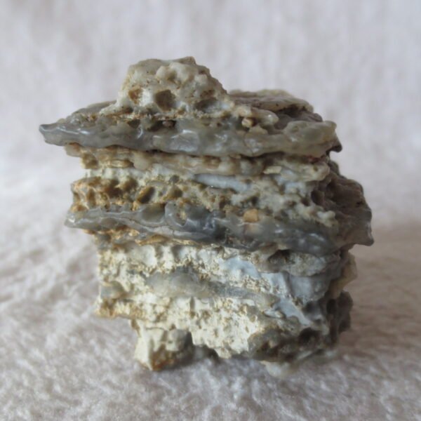 mountain shaped gobi wind carved layered agate natural rough stone specimen (v24)