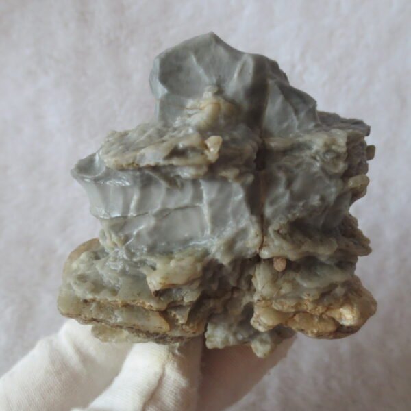 mountain shaped gobi wind carved layered agate natural rough stone specimen (v26)