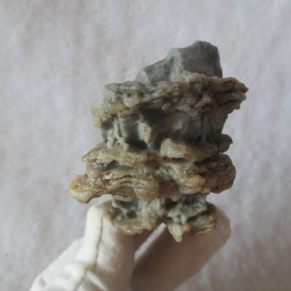 mountain shaped gobi wind carved layered agate natural rough stone specimen (v26)