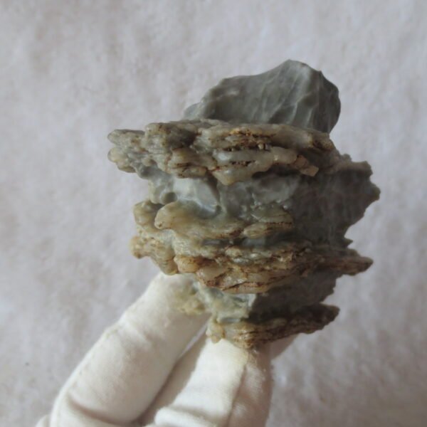 mountain shaped gobi wind carved layered agate natural rough stone specimen (v26)