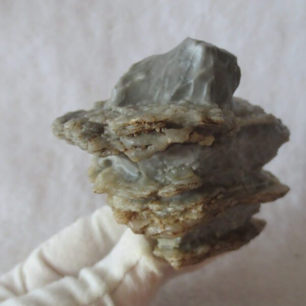 mountain shaped gobi wind carved layered agate natural rough stone specimen (v26)