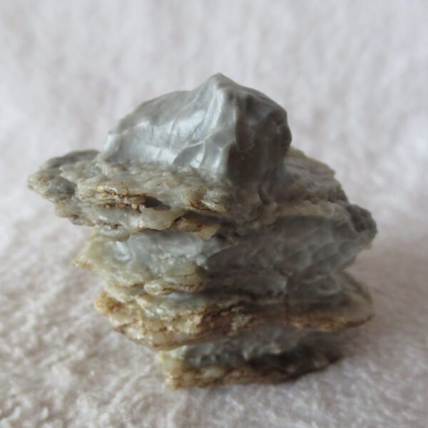 mountain shaped gobi wind carved layered agate natural rough stone specimen (v26)