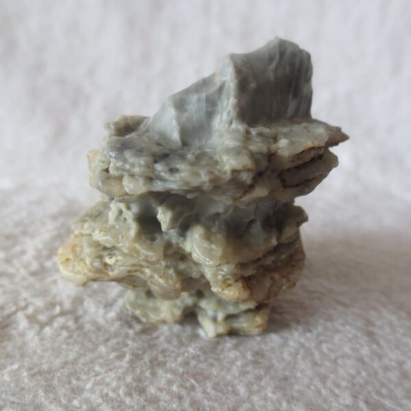 mountain shaped gobi wind carved layered agate natural rough stone specimen (v26)