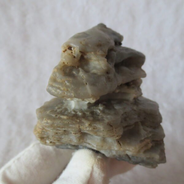 mountain shaped gobi wind carved layered agate natural rough stone specimen (v27)