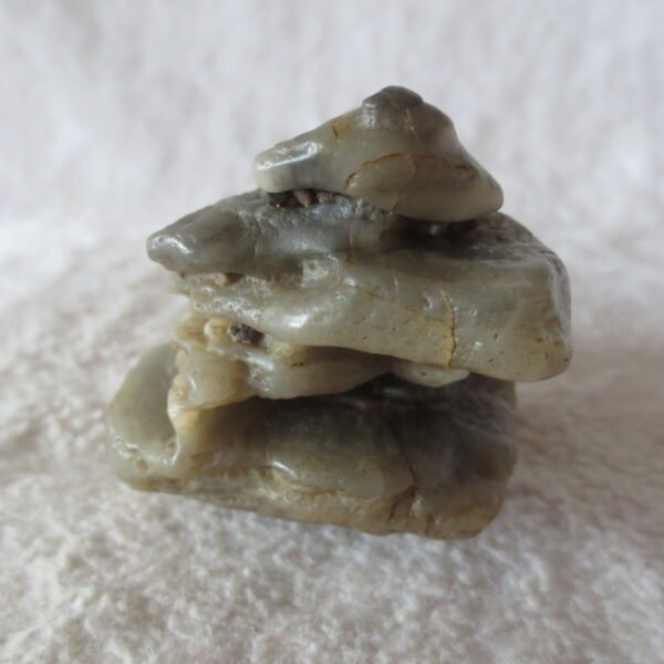 mountain shaped gobi wind carved layered agate natural rough stone specimen (v27)