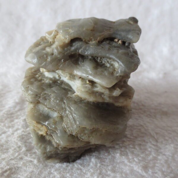 mountain shaped gobi wind carved layered agate natural rough stone specimen (v27)