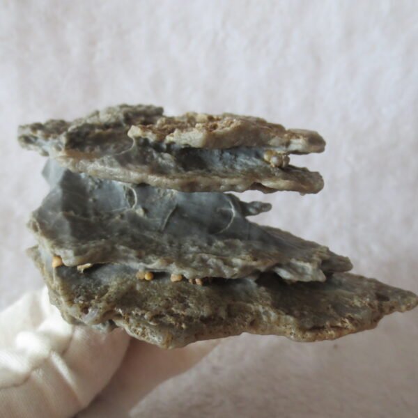 mountain shaped gobi wind carved layered agate natural rough stone specimen (v28)