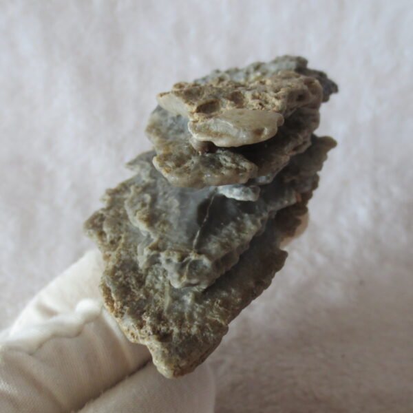 mountain shaped gobi wind carved layered agate natural rough stone specimen (v28)