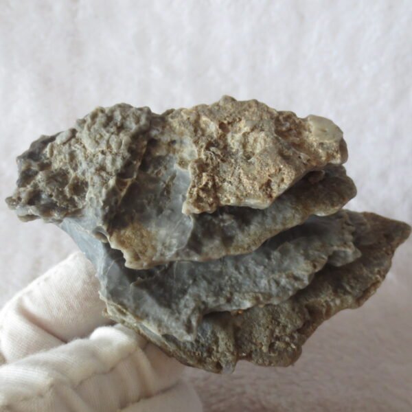 mountain shaped gobi wind carved layered agate natural rough stone specimen (v28)