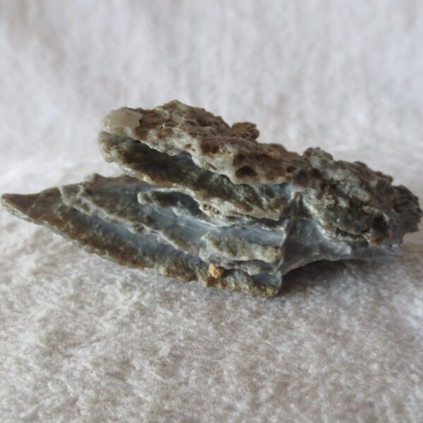 mountain shaped gobi wind carved layered agate natural rough stone specimen (v28)