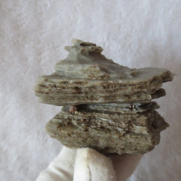 mountain shaped gobi wind carved layered agate natural rough stone specimen (v31)