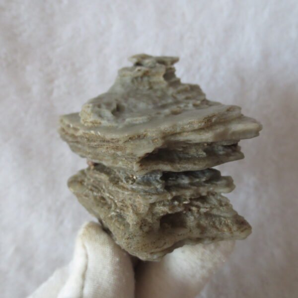 mountain shaped gobi wind carved layered agate natural rough stone specimen (v31)