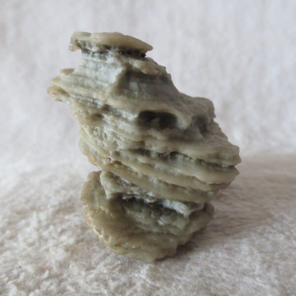mountain shaped gobi wind carved layered agate natural rough stone specimen (v31)