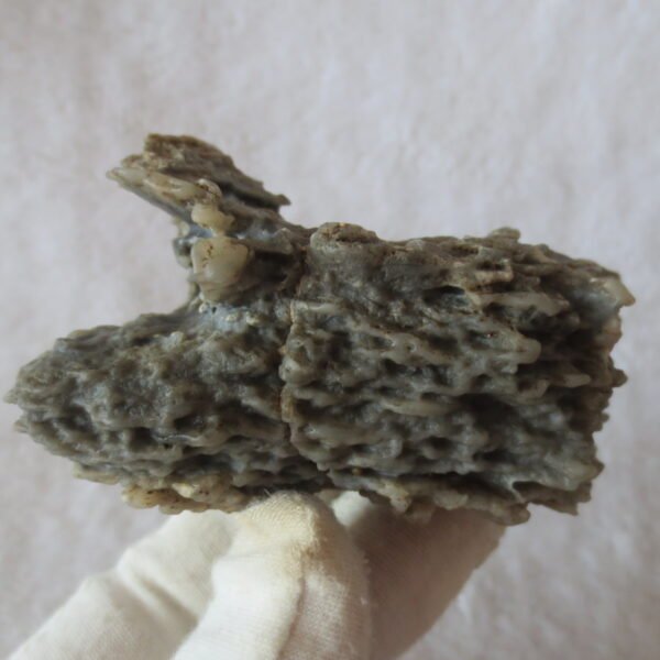 mountain shaped gobi wind carved layered agate natural rough stone specimen (v32)