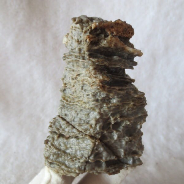 mountain shaped gobi wind carved layered agate natural rough stone specimen (v36)