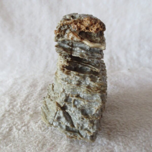 mountain shaped gobi wind carved layered agate natural rough stone specimen (v36)