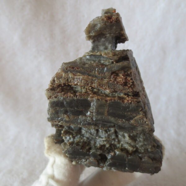mountain shaped gobi wind carved layered agate natural rough stone specimen (v37)