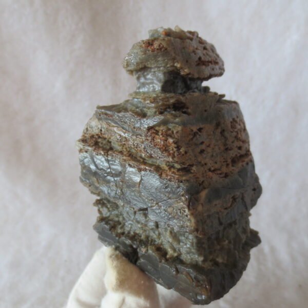 mountain shaped gobi wind carved layered agate natural rough stone specimen (v37)