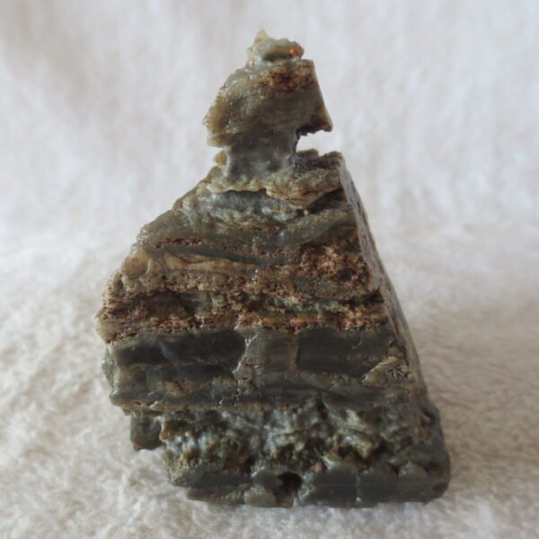 mountain shaped gobi wind carved layered agate natural rough stone specimen (v37)