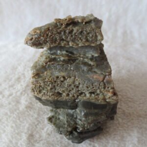 mountain shaped gobi wind carved layered agate natural rough stone specimen (v37)