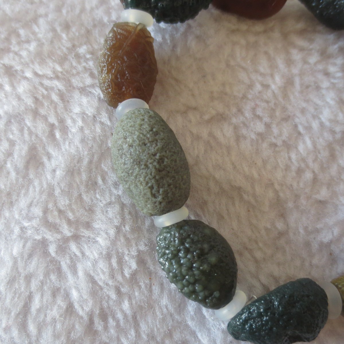 heishan gobi vein‑textured agate bracelet natural rough nuggets (b395) (copy)