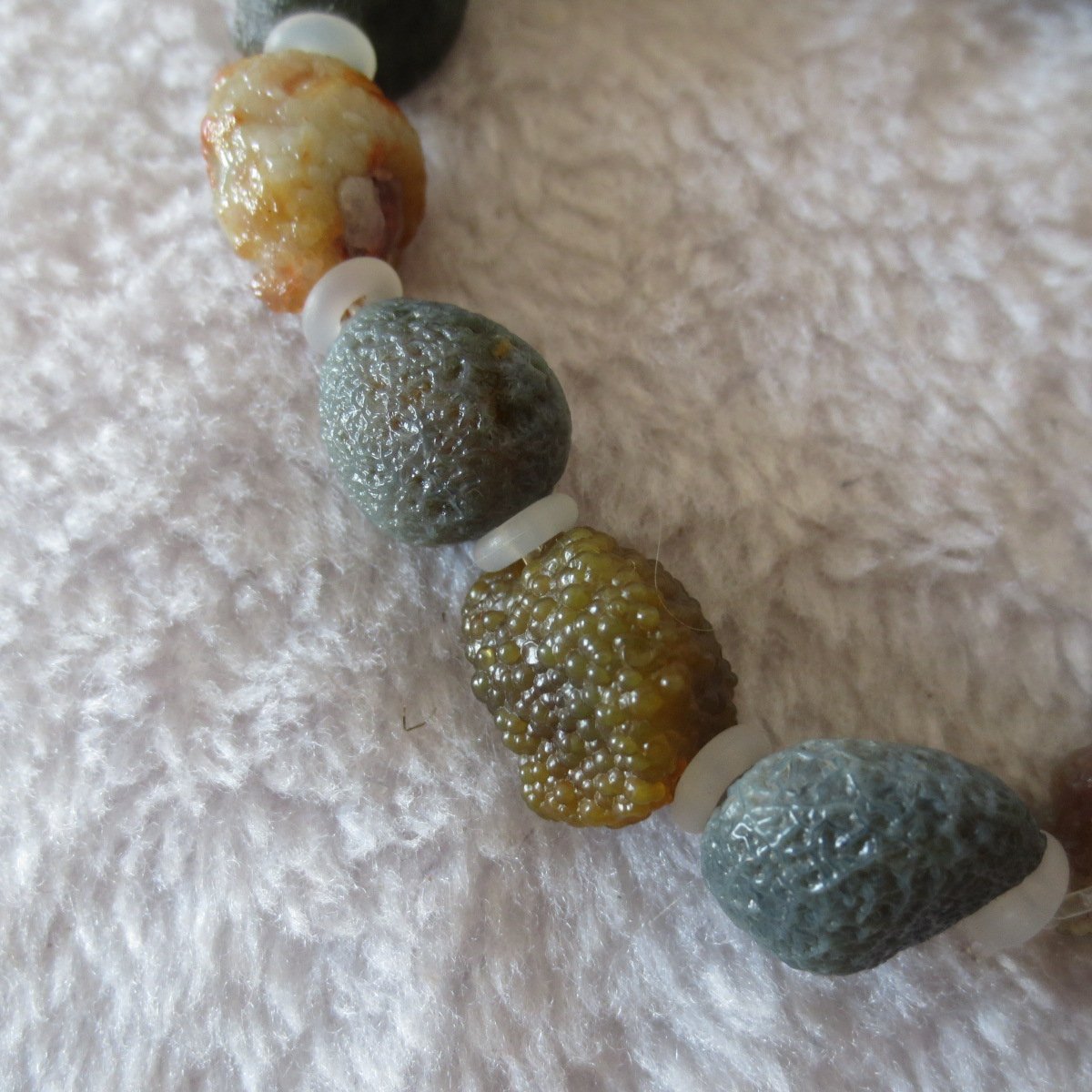 heishan gobi vein‑textured agate bracelet natural rough nuggets (b396) (copy)
