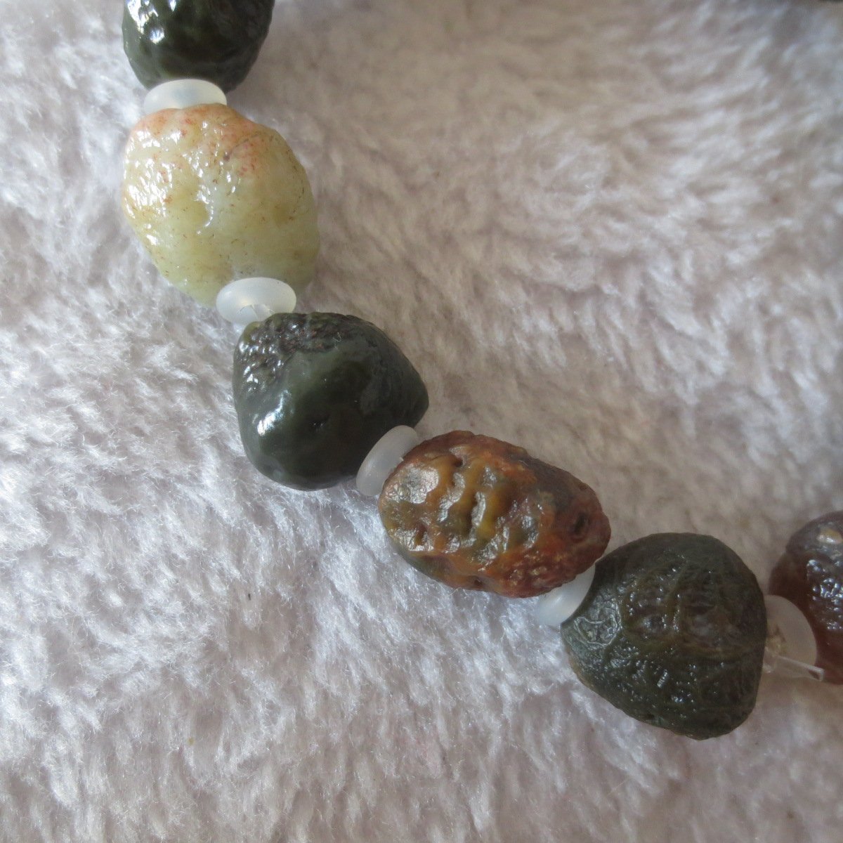 heishan gobi vein‑textured agate bracelet natural rough nuggets (b398) (copy)