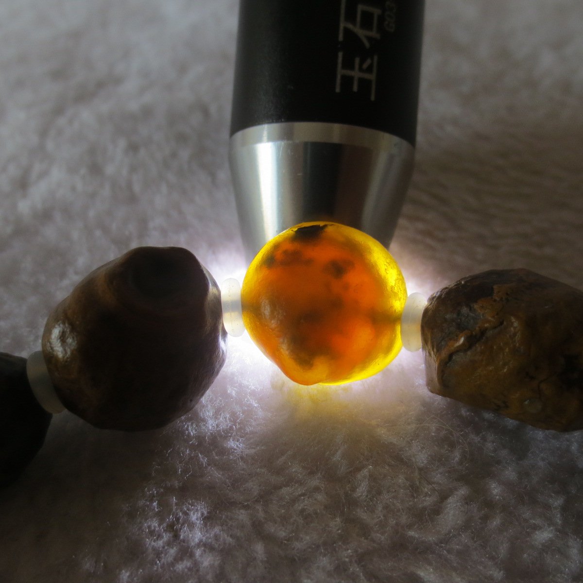 unpolished gobi raw agate bracelet, natural rough stone beads (b404)