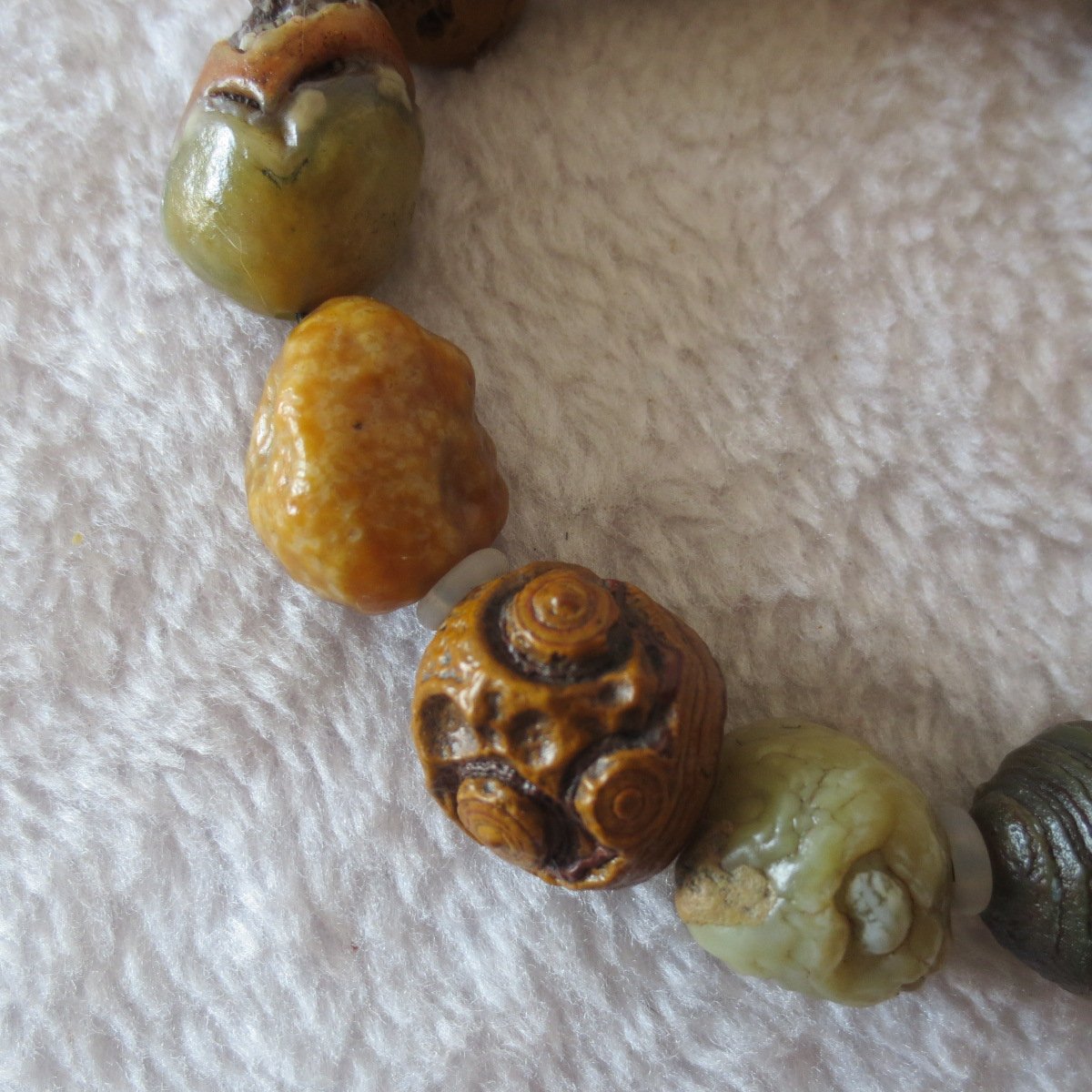 unpolished gobi raw agate bracelet, natural rough stone beads (b404) (copy)