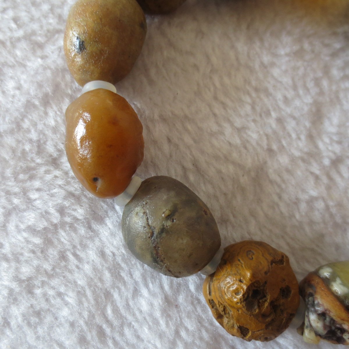 unpolished gobi raw agate bracelet, natural rough stone beads (b404) (copy)
