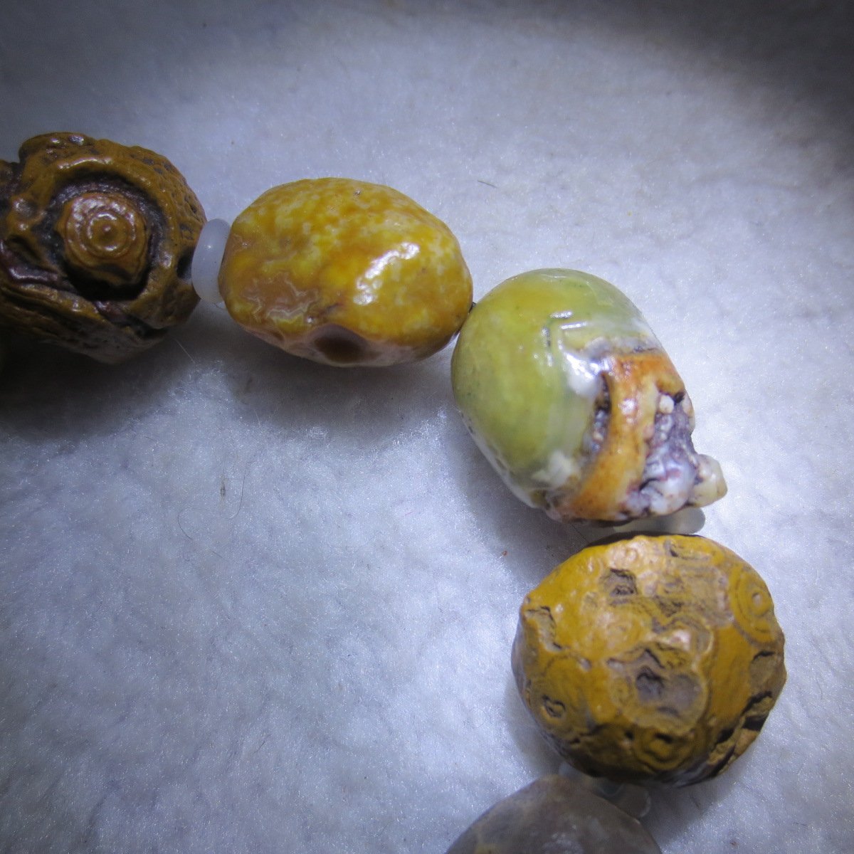 unpolished gobi raw agate bracelet, natural rough stone beads (b404) (copy)