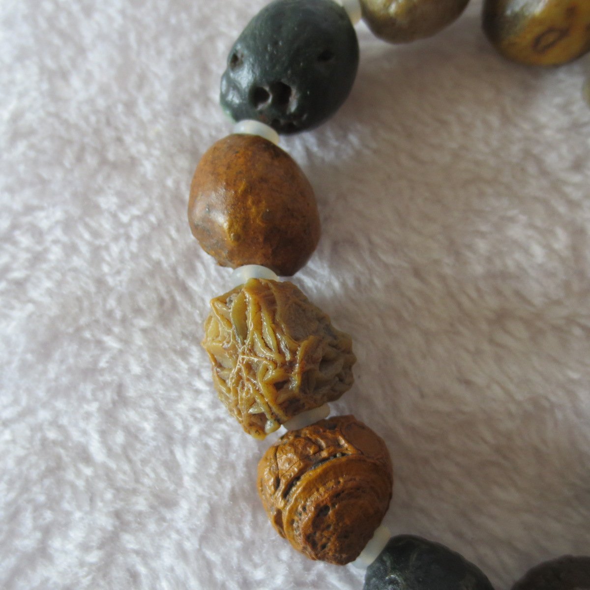 unpolished gobi raw agate bracelet, natural rough stone beads (b409)