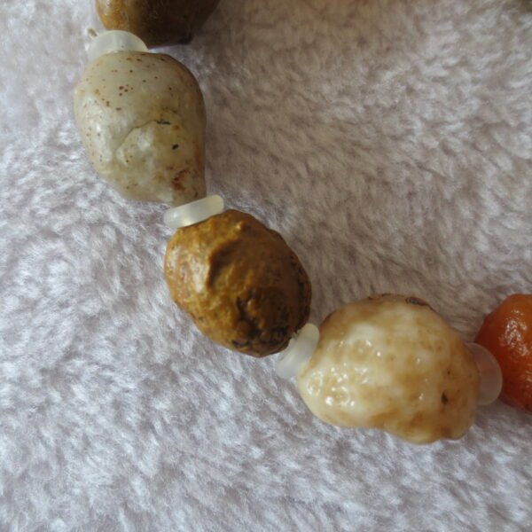 unpolished gobi raw agate bracelet, natural rough stone beads (b415) (copy)