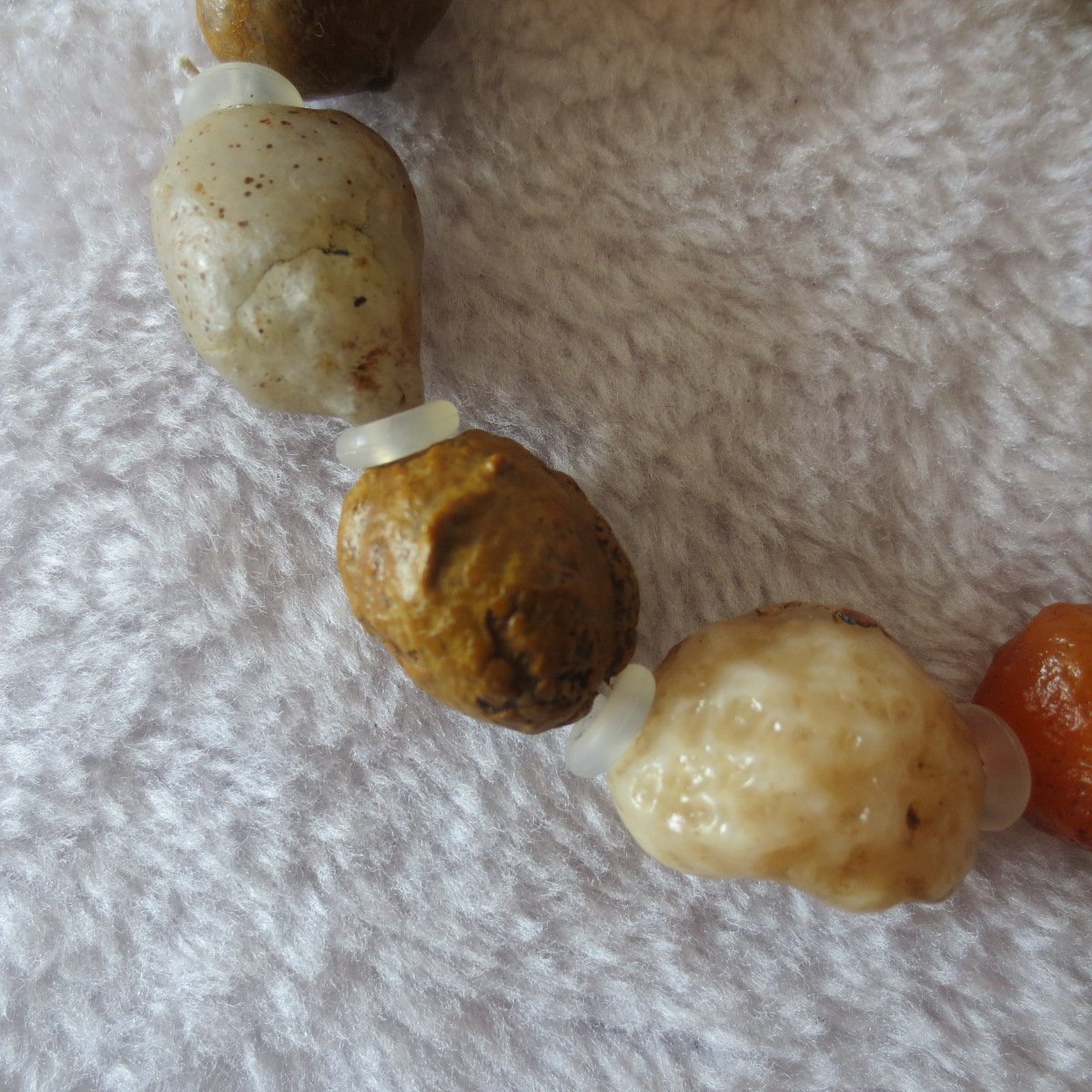 unpolished gobi raw agate bracelet, natural rough stone beads (b415) (copy)
