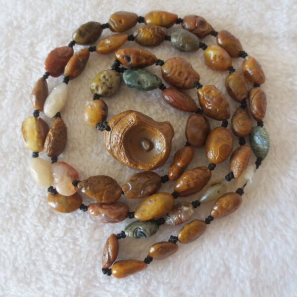 gobi vein stone long necklace, natural rough agate (n685)
