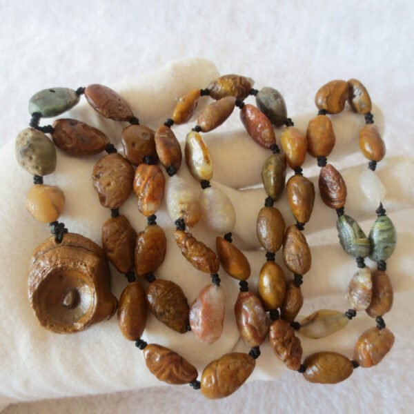gobi vein stone long necklace, natural rough agate (n685)